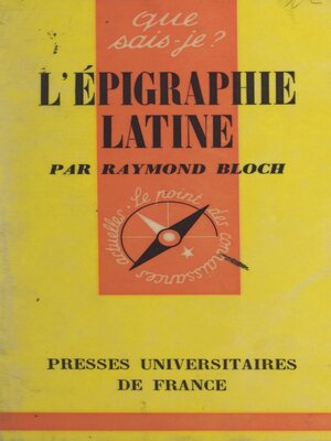 cover image of L'épigraphie latine